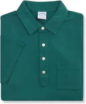 Brooks Brothers Mens Slim Fit Soft Knit Cotton Pocket Four Button Polo Shirt,