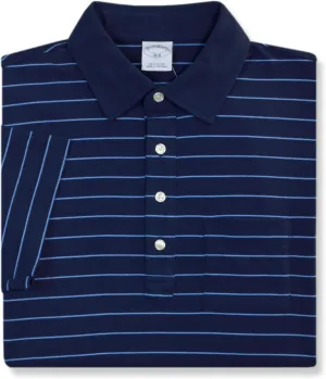 Brooks Brothers Mens Slim Fit Soft Knit Cotton Pocket Four Button Polo Shirt,