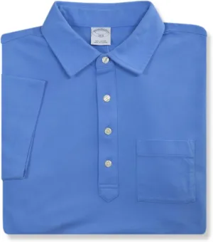 Brooks Brothers Mens Slim Fit Soft Knit Cotton Pocket Four Button Polo Shirt,