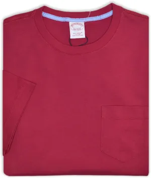Brooks Brothers Men's Supima Cotton Golden Fleece Embroidery Crewneck Pocket Tee T-Shirt,