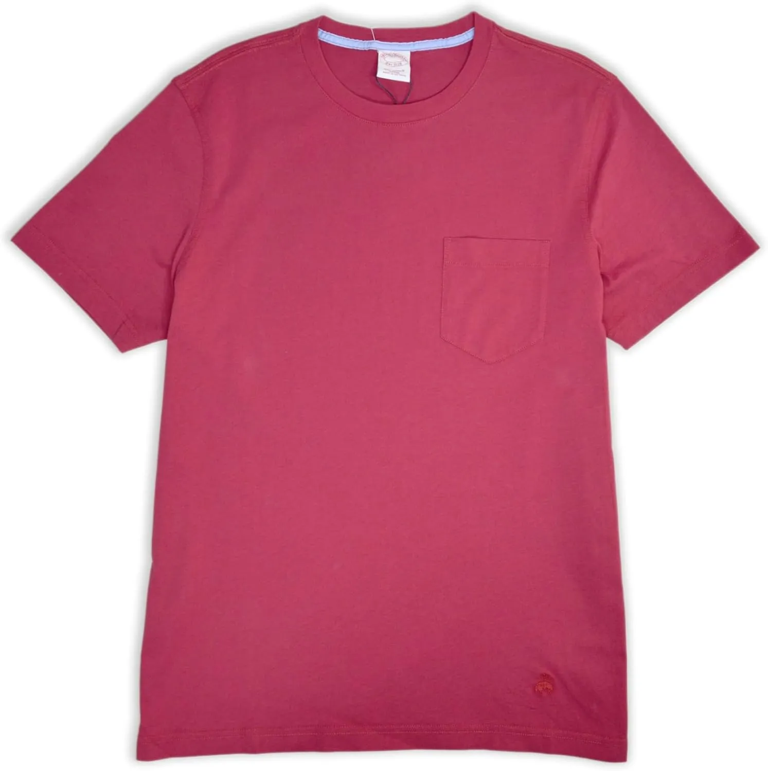 Brooks Brothers Men's Supima Cotton Golden Fleece Embroidery Crewneck Pocket Tee T-Shirt,