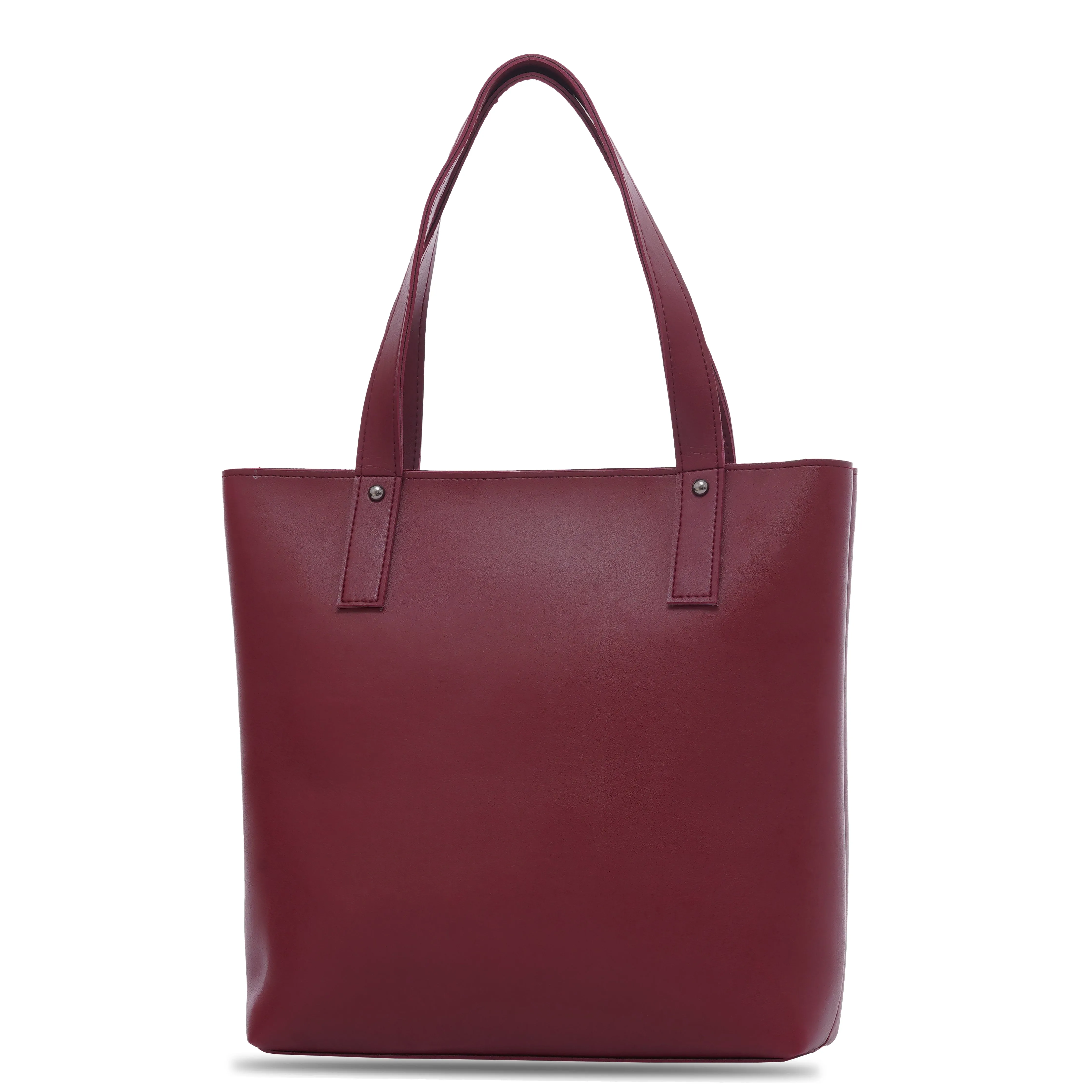 Brown Tote Bag With Detachable Pouch