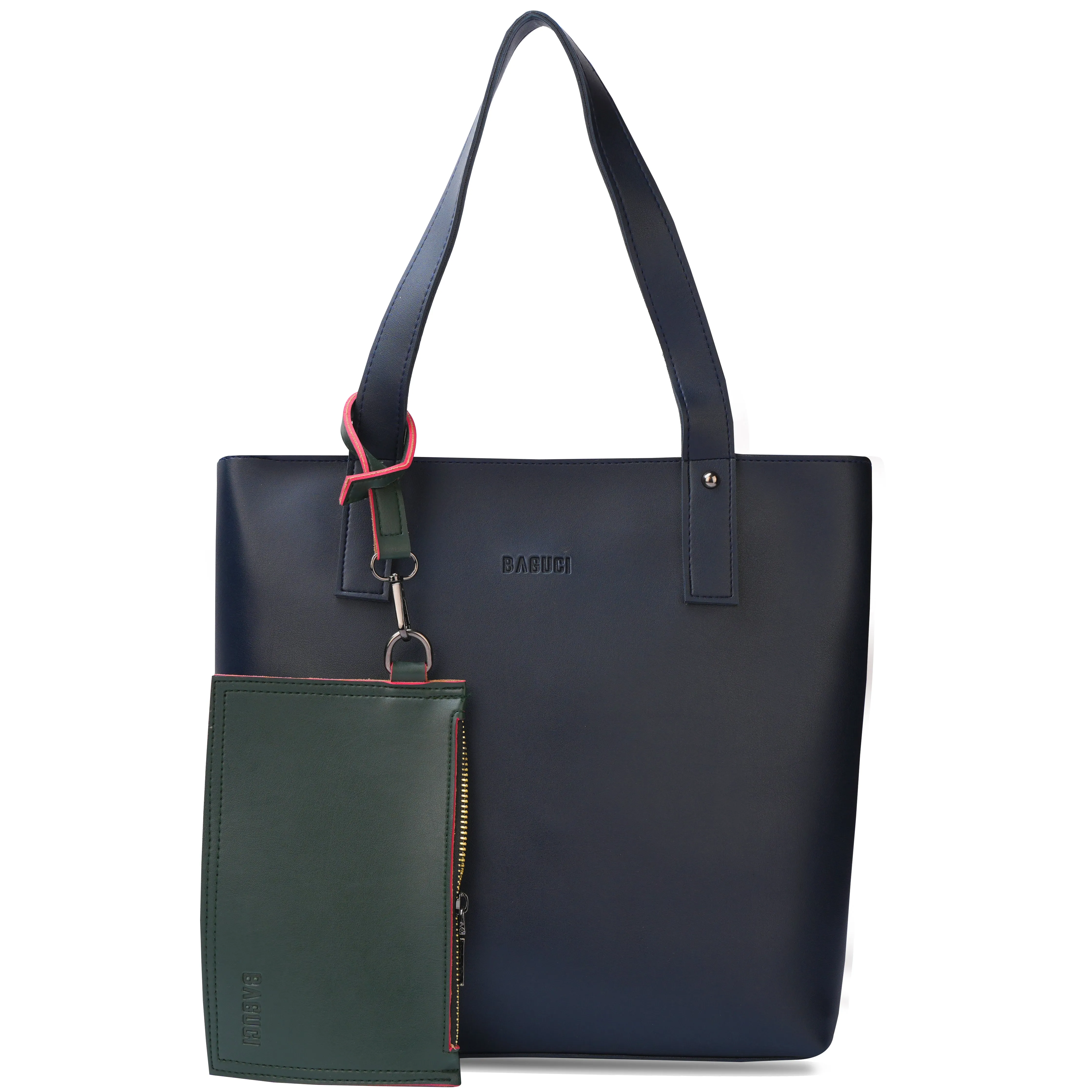 Brown Tote Bag With Detachable Pouch