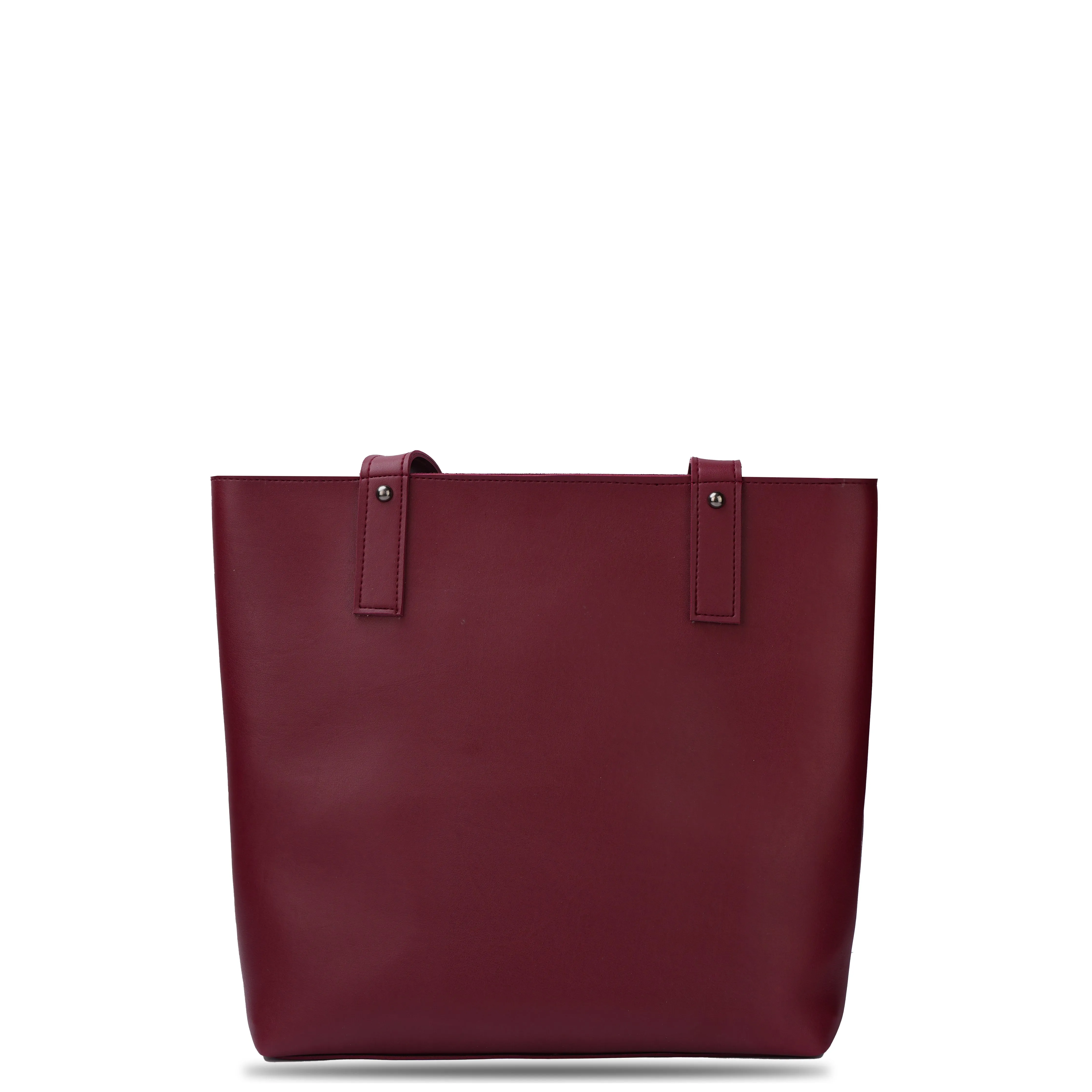Brown Tote Bag With Detachable Pouch