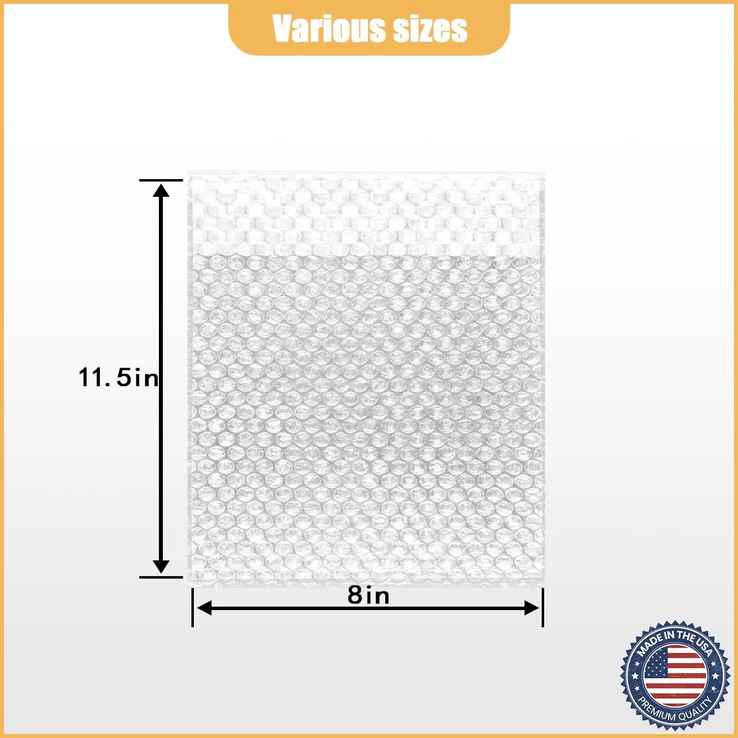 Bubble bag packaging 8x12.5 inch, self-sealing bubble bags, buffer bags, thickened shockproof foam bags for moving, transportation and storage Usable Size 8x11.5 inch(50PCS)