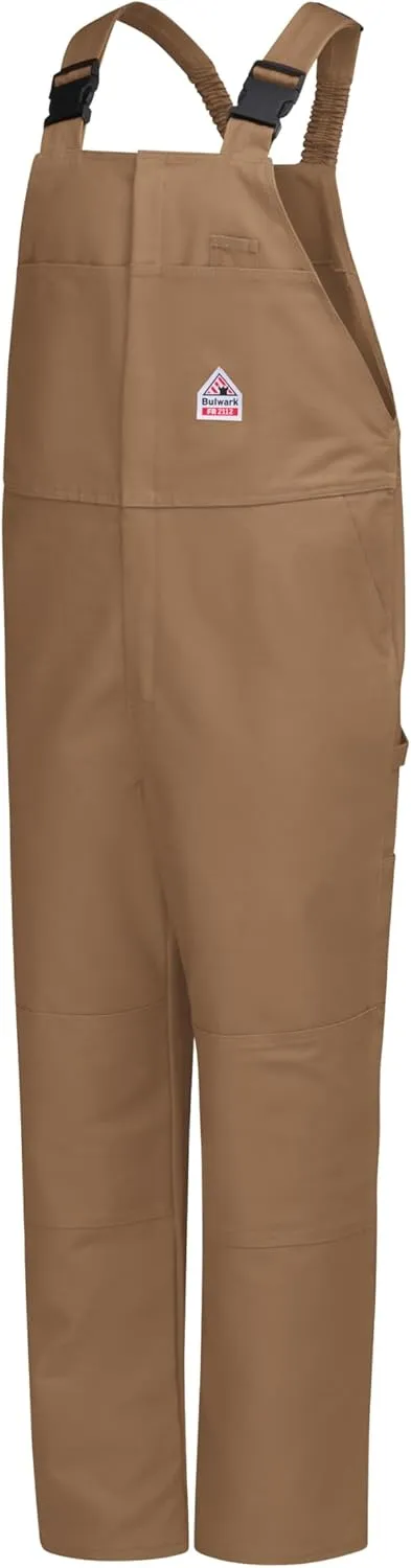 Bulwark FR mens Flame Resistant 11 Oz. Excel Comfortouch Duck Unlined Bib Overall, 2-hip Pockets