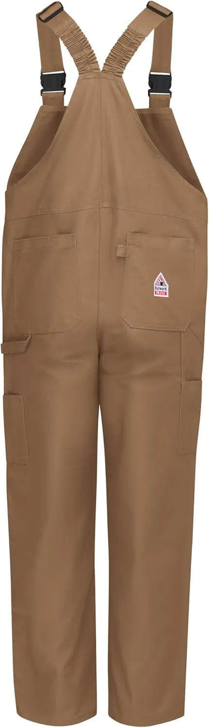 Bulwark FR mens Flame Resistant 11 Oz. Excel Comfortouch Duck Unlined Bib Overall, 2-hip Pockets