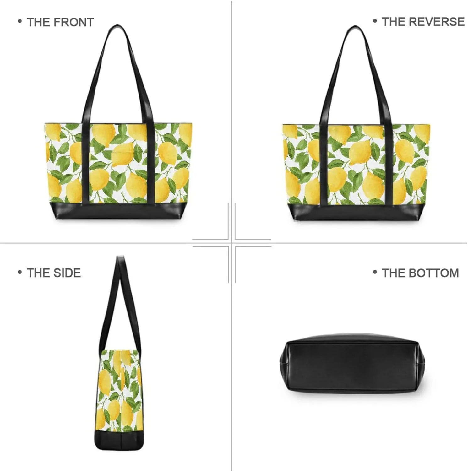 Butterflies Laptop Tote Bag for Women Travel Work Bag Handbags Purse Canvas Teacher Tote Bags with Zipper