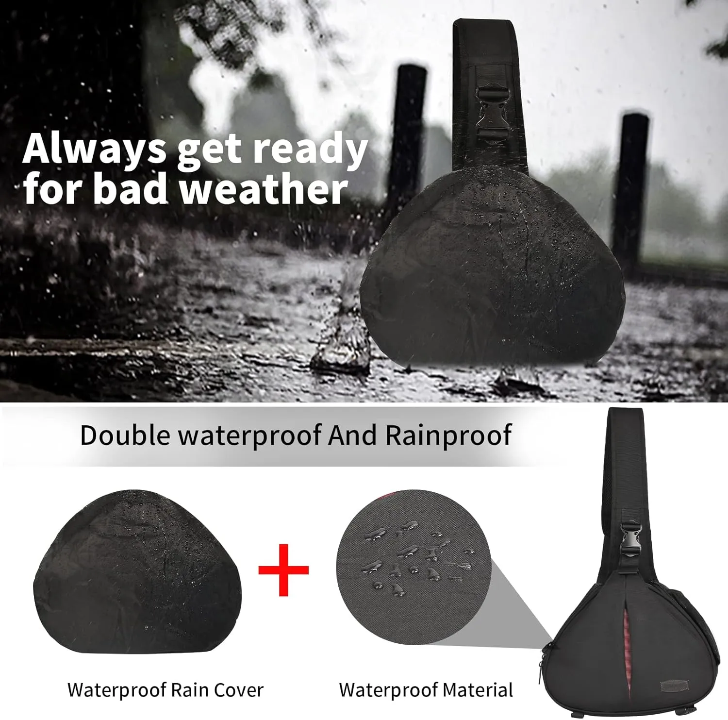 CADeN Camera Bag Sling Shoulder Bag Camera Case Waterproof with Rain Cover Tripod Holder, Compatible for DSLR/SLR Cameras (Canon Nikon Sony Pentax) and Accessories Shoulder Camera Bag
