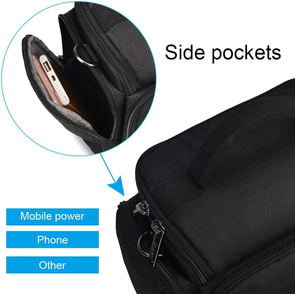 CADeN Camera Shoulder Crossbody Bag Case Compatible for Nikon, Canon, Sony SLR/DSLR Mirrorless Cameras and Lenses Waterproof(1.0 M, Black)