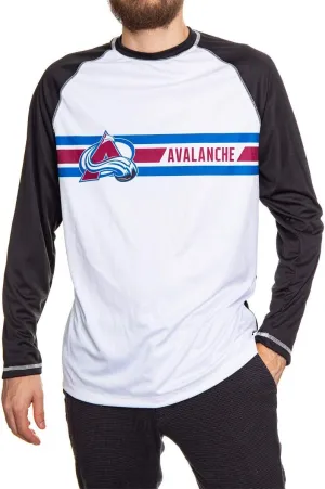 Calhoun Mens Officially Licensed NHL Striped Long Sleeve Rashguard