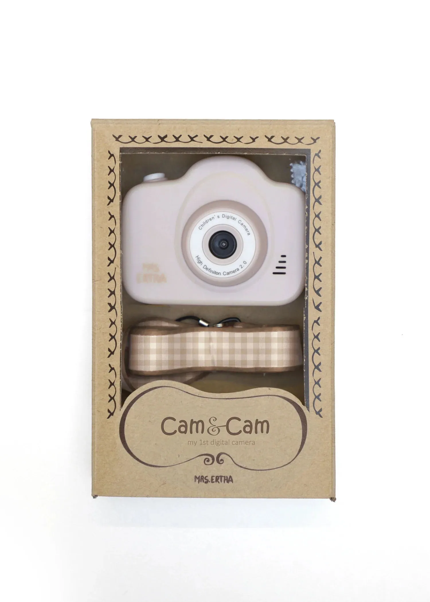 Cam Cam My First (Dual) Digital Camera - Blush Soft Squares