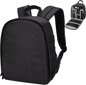 Camera Backpack Professional Camera Bag for DSLR/SLR Mirrorless Camera, Photography Backpack Case for Women Men Photographers, Camera Case Compatible with Canon Nikon Sony Digital Lens (Grey)