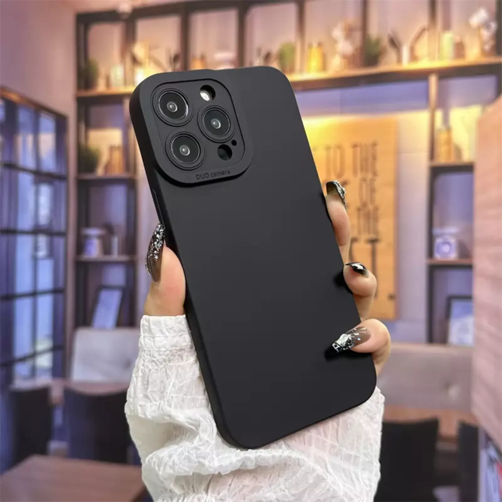 Camera Lens Cover Shockproof Silicone Case For Apple iPhone 14 Pro Max Black
