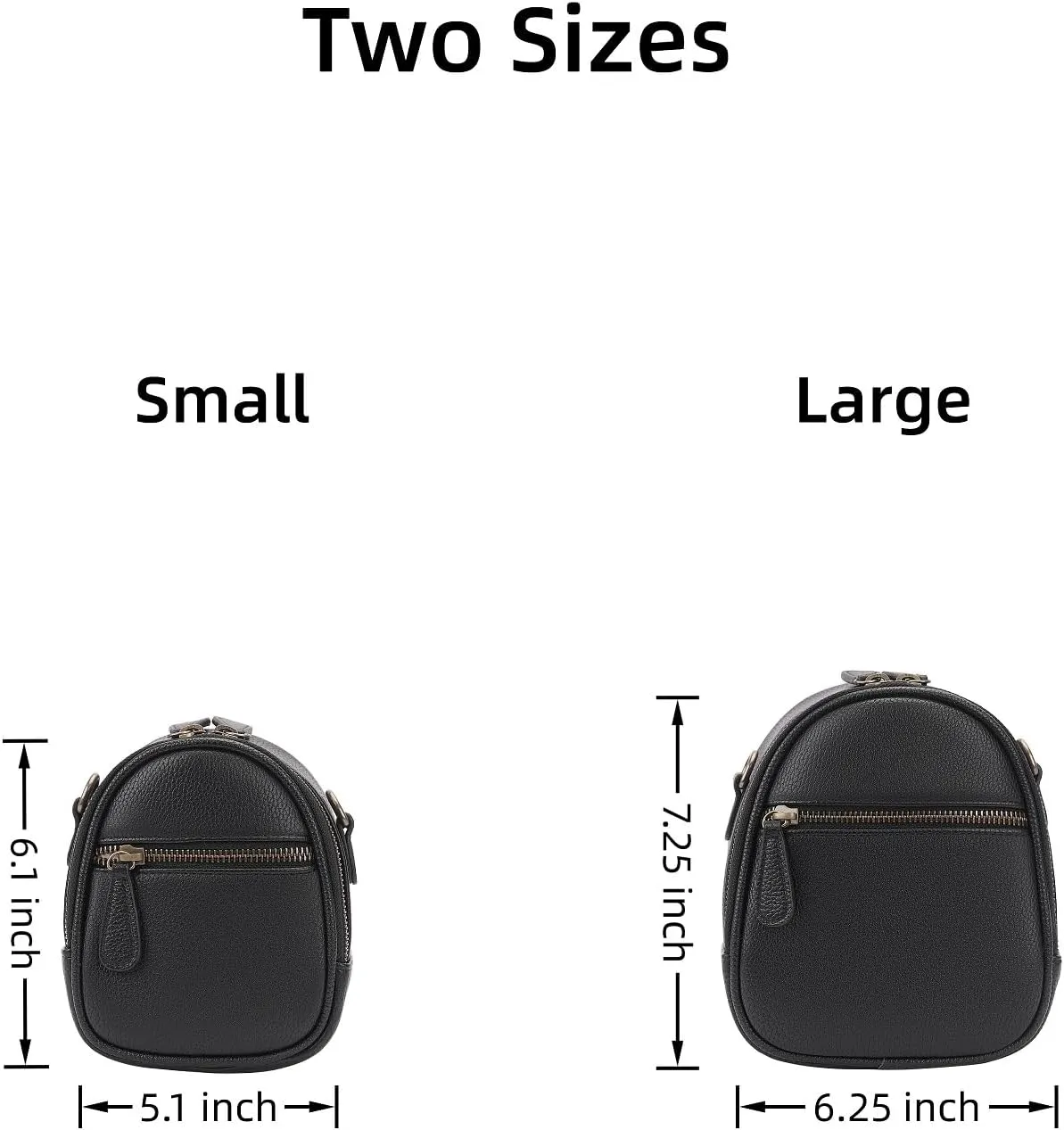 Camera Sling Bag, Waterproof PU Leather Crossbody Camera Bag for DSLR/SLR/Mirrorless, Small Shockproof Case for Photographers, Mini Cute Case 1L Black
