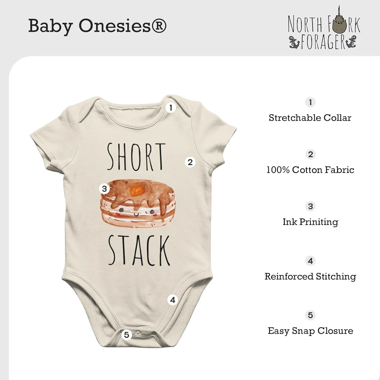 Camera Zoom Lens - Baby Boy Girl Clothes Bodysuit Funny Cute