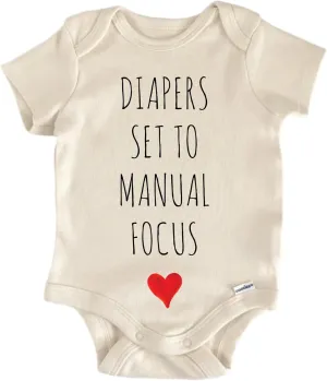 Camera Zoom Lens - Baby Boy Girl Clothes Bodysuit Funny Cute