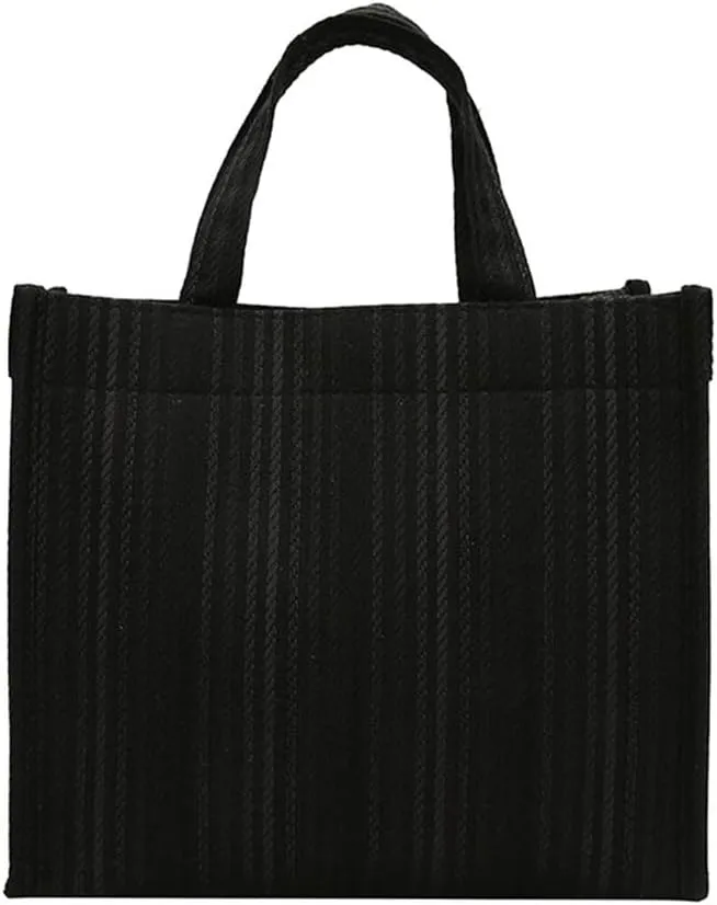 Canvas Bag Shopper Casual Handbag Large Capacity Shopping Shoulder Bag Purse for Women Fashion Bag Striped Bag