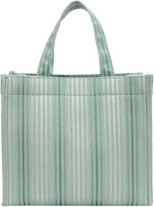 Canvas Bag Shopper Casual Handbag Large Capacity Shopping Shoulder Bag Purse for Women Fashion Bag Striped Bag