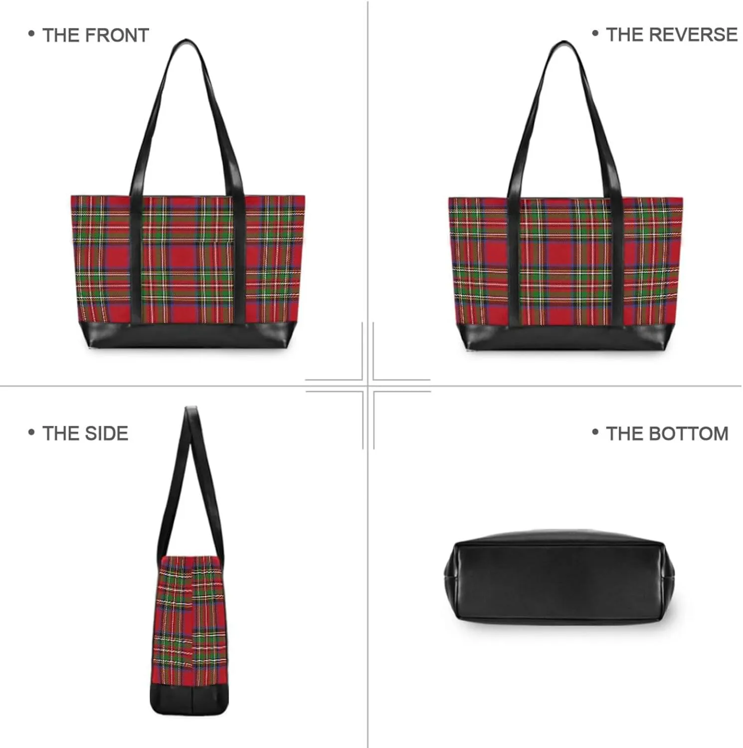 Canvas Laptop Tote Bag for Women - Work & Travel with Zipper