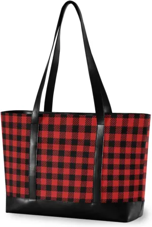 Canvas Laptop Tote Bag for Women - Work & Travel with Zipper