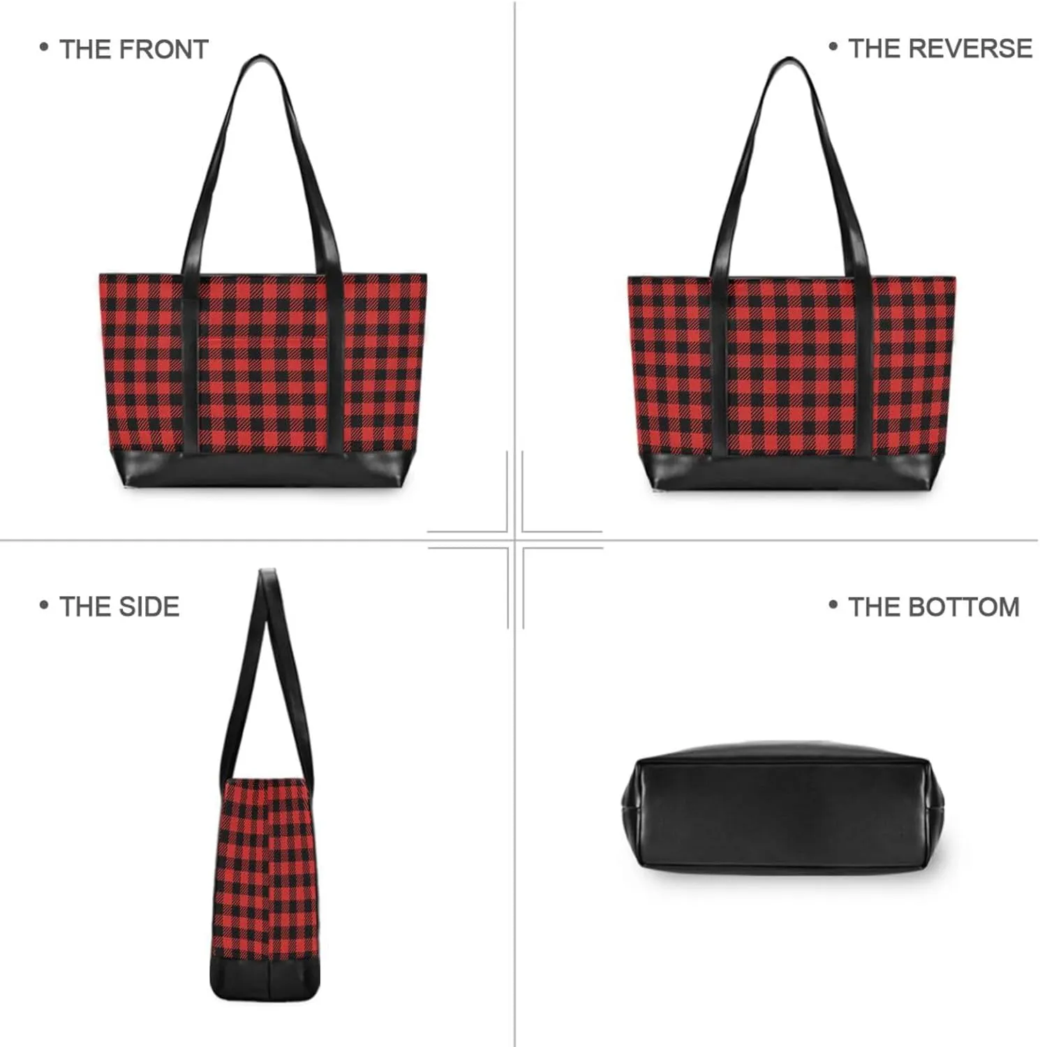 Canvas Laptop Tote Bag for Women - Work & Travel with Zipper