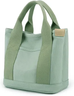 Canvas Tote Bag for Women,Small Totes Bags with Zipper Cute Crossbody Purse with Pockets Large Shoulder Handbag,2 Sizes