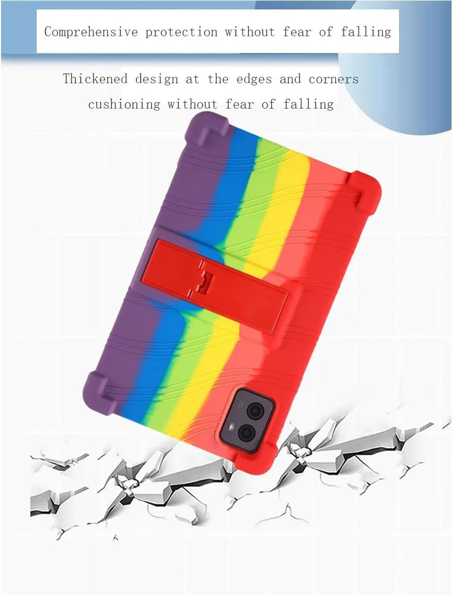 Case for Teclast T65 Max Tablet   Tempered Glass Screen Protector Protective Film,Soft Gel Purple Shell Silicone Tablet Cover for Teclast T65 Max (12.95")