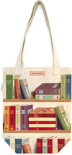 Cavallini Papers & Co. Library Books Tote Bag, Multi