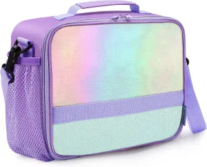 Cerbonny Kids Lunch Box, Crystal Purple, Insulated, Durable, Adjustable Shoulder Strap, Keeps Food Warm, Ideal for School and Travel