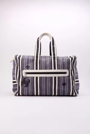 Chanel 2005 Logo Printed Striped Bag