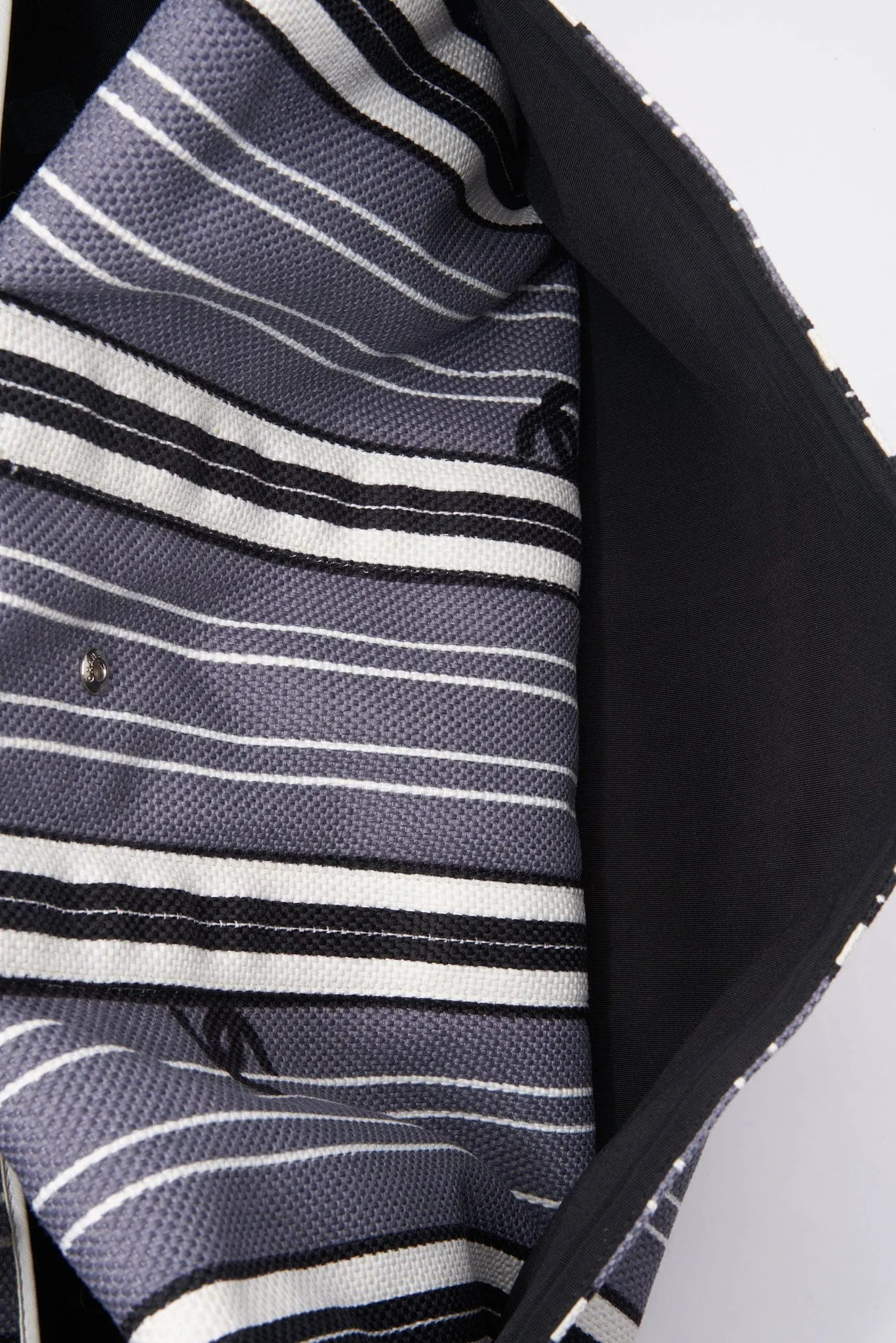 Chanel 2005 Logo Printed Striped Bag
