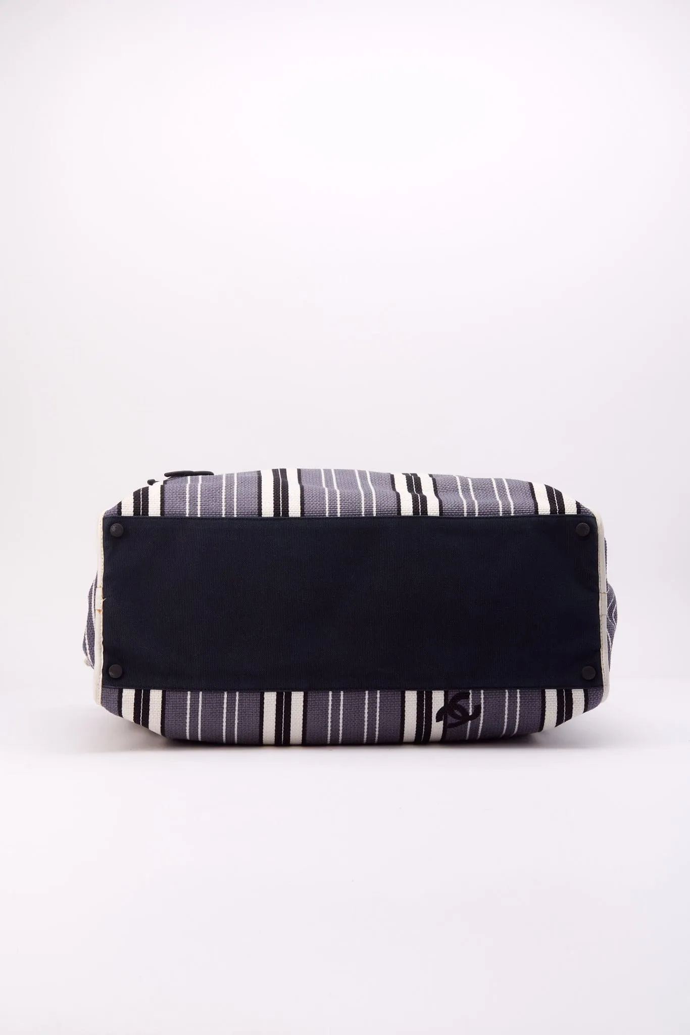 Chanel 2005 Logo Printed Striped Bag