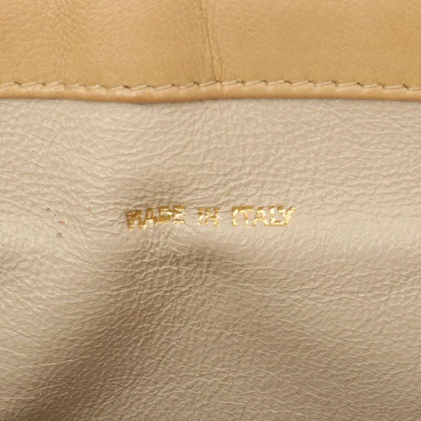 Chanel Around 1992 Made Straw Turn-Lock Shoulder Bag Beige