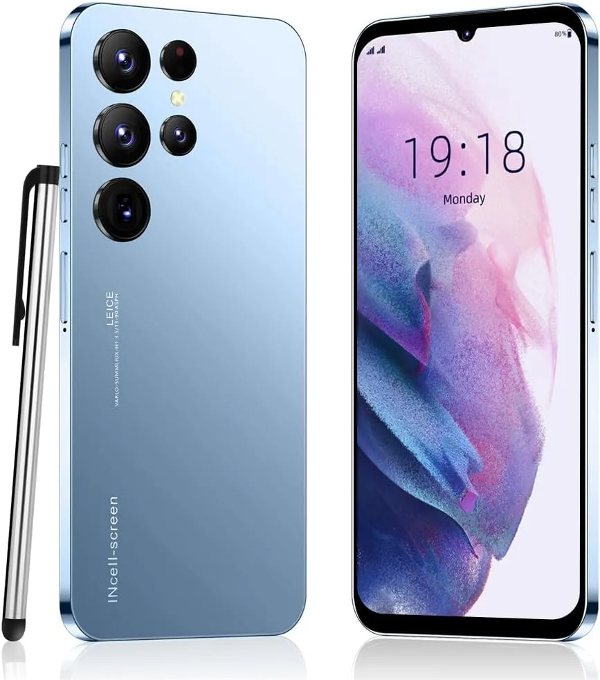 Cheap Smartphone， 6.6'' HD Display, Android 10 OS, 16GB ROM(Extendable to 128GB), Dual SIM Dual Camera, WiFi,GPS,Face ID Mobile Phones (Blue)