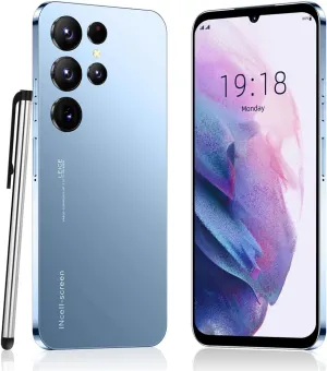 Cheap Smartphone， 6.6'' HD Display, Android 10 OS, 16GB ROM(Extendable to 128GB), Dual SIM Dual Camera, WiFi,GPS,Face ID Mobile Phones (Blue)