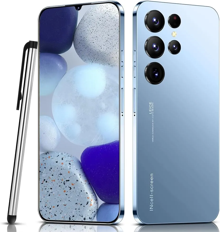 Cheap Smartphone， 6.6'' HD Display, Android 10 OS, 16GB ROM(Extendable to 128GB), Dual SIM Dual Camera, WiFi,GPS,Face ID Mobile Phones (Blue)