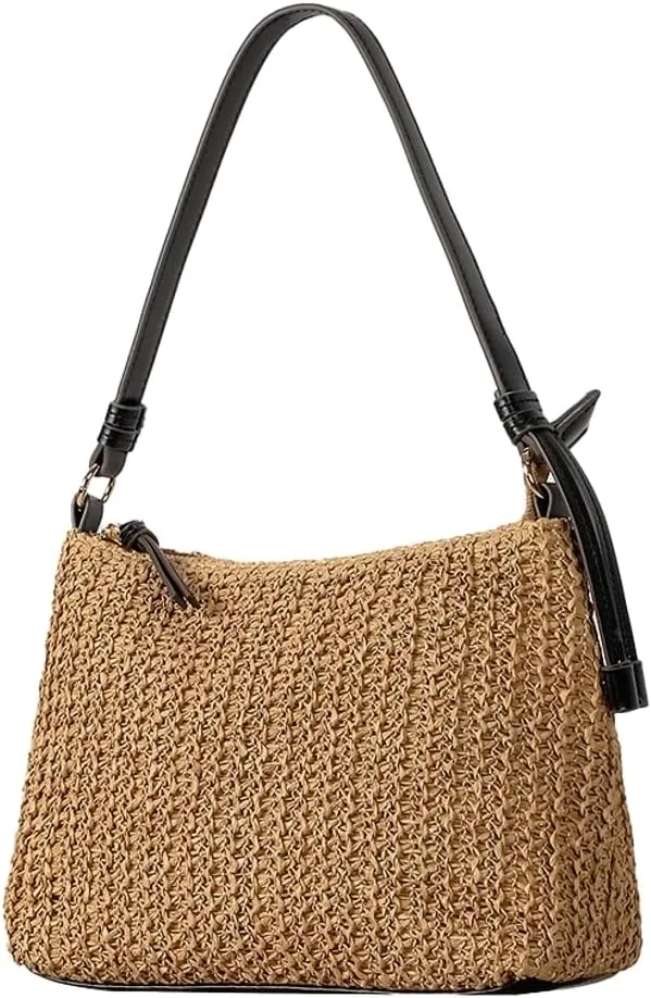 Chic Straw Beach Bags for Women Handwoven Beach Tote Bag Straw Summer Boho Bag Vacation Shoulder Purse Crossbody Handbag 2025