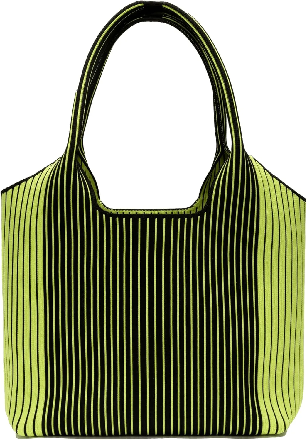 Classic Fashion Women's Striped Handbag, Knitted Bag, Large Capacity, Eco-friendly Materials