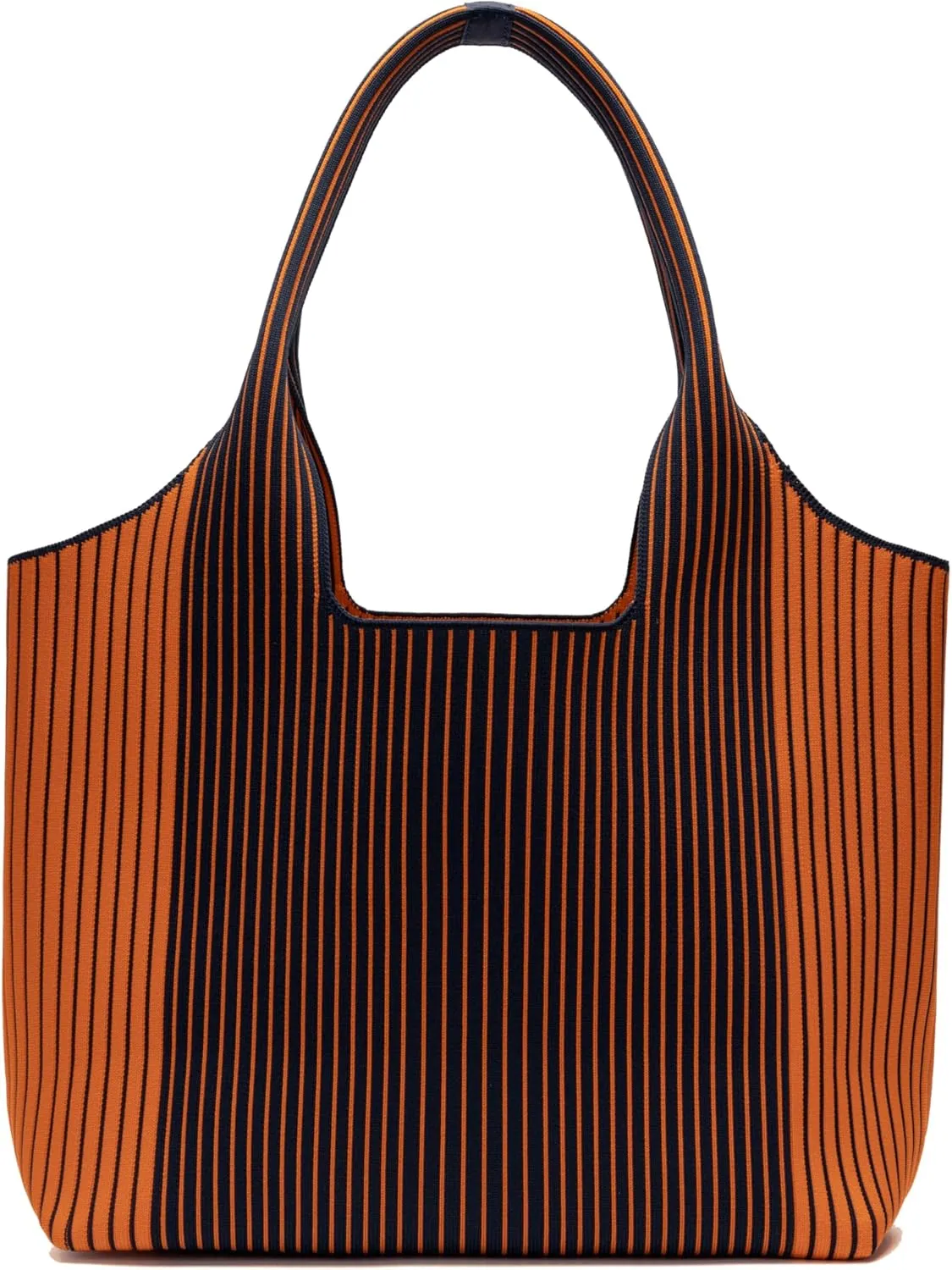 Classic Fashion Women's Striped Handbag, Knitted Bag, Large Capacity, Eco-friendly Materials