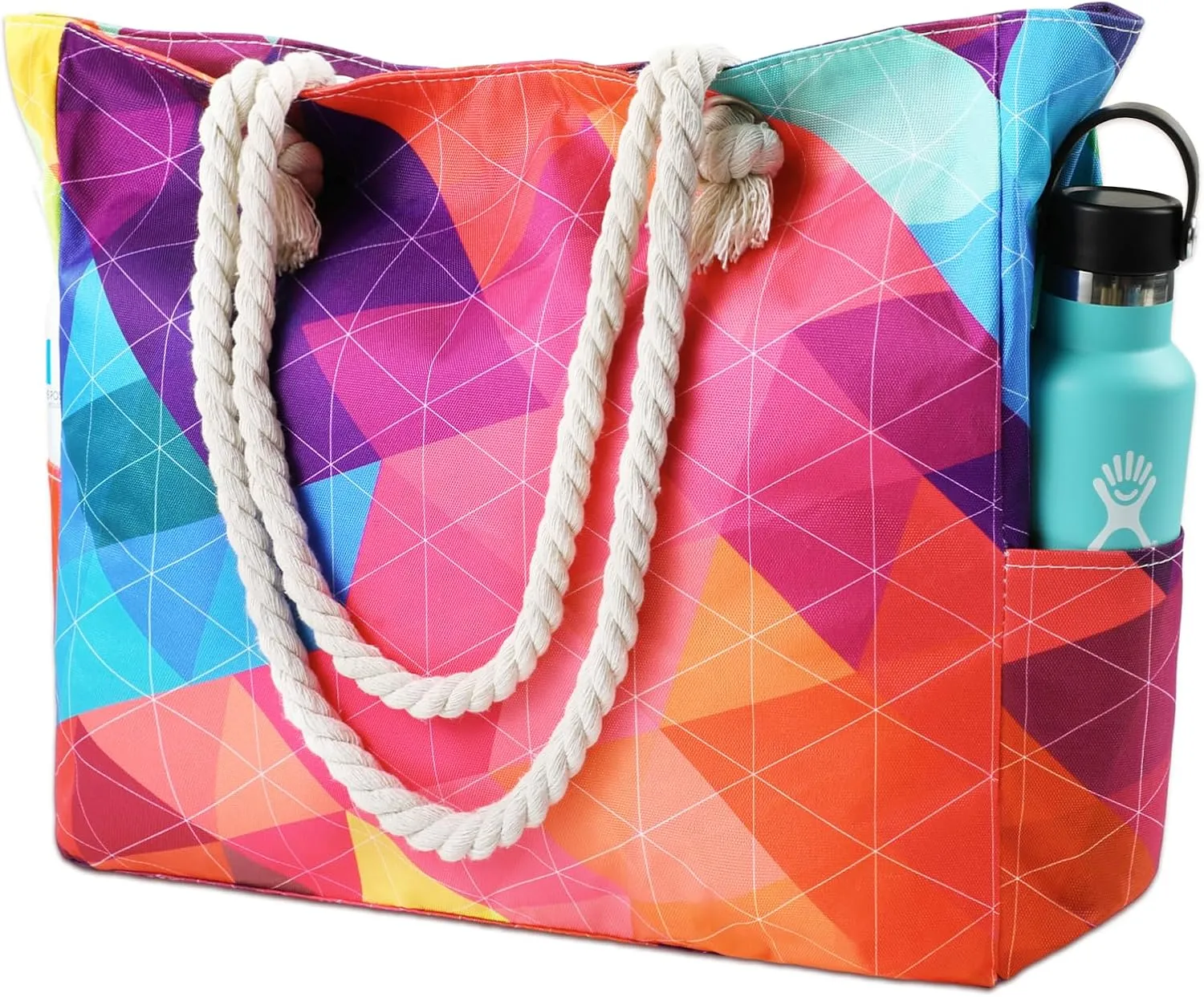 Clothirily Beach Bag for Women - Large Beach Tote Bag, Waterproof Sandproof Beach Bag with Zipper, Large Swim Pool Beach Tote