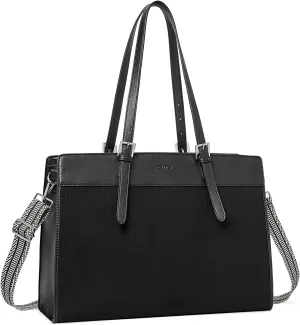 CLUCI Laptop Tote Bag for women 15.6 inch Computer Briefcase Leather Work Shoulder Bags Handbag for Office,School,Travel