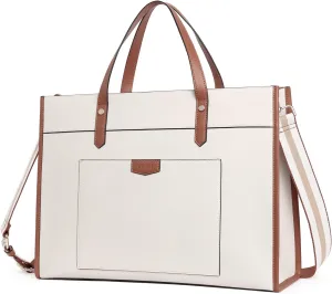 CLUCI Laptop Tote Bag for women 15.6 inch Computer Briefcase Leather Work Shoulder Bags Handbag for Office,School,Travel
