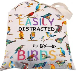 CMNIM Bird Gifts for Bird Lovers Girls Just a Girl Who Loves Birds Tote Bag Birding Gifts Cute Birds Nature Lover Gifts