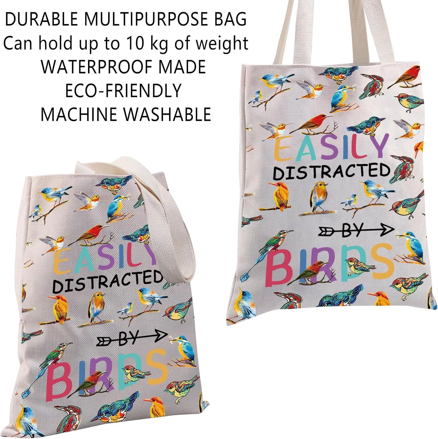 CMNIM Bird Gifts for Bird Lovers Girls Just a Girl Who Loves Birds Tote Bag Birding Gifts Cute Birds Nature Lover Gifts