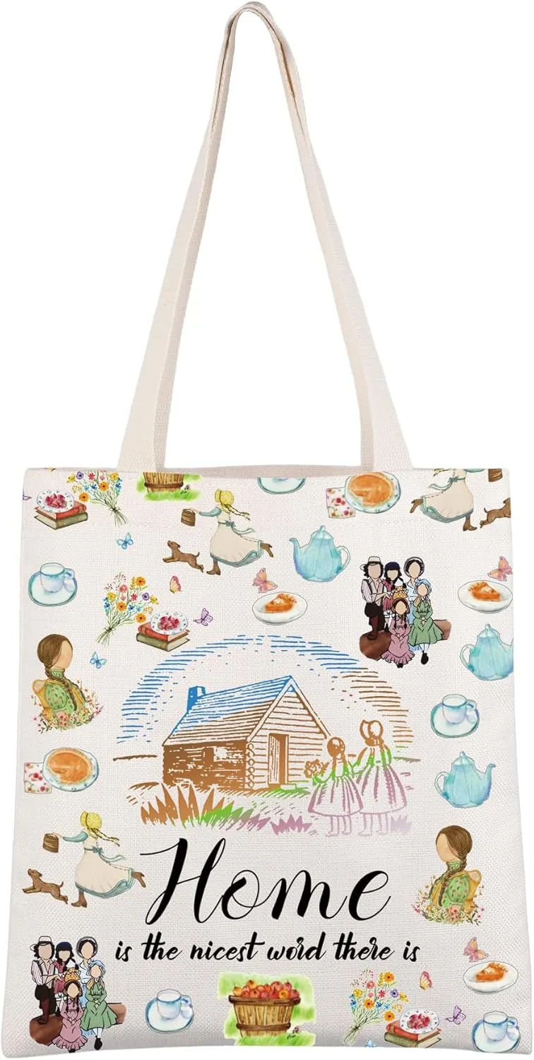 CMNIM Lauria TV Show Merch Lauria Quote Tote Bag Home Is The Nicest Word There Is Shoulder Bag 70S Farm Gift Lauria Fan Gift