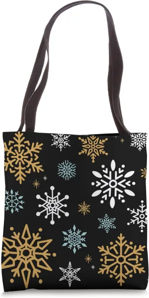 Colored Snowflakes - Water Crystals - Snowfall - Winter Tote Bag