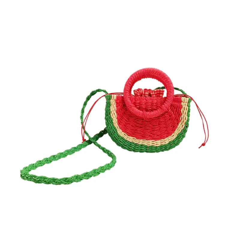 Colorful Shell Woven Straw Bag