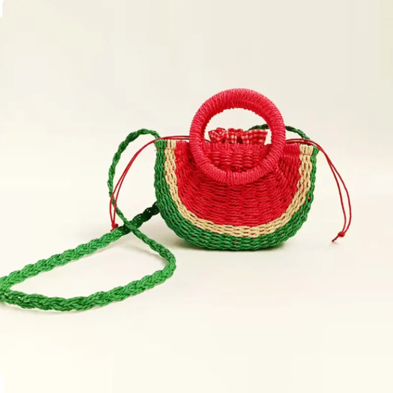Colorful Shell Woven Straw Bag