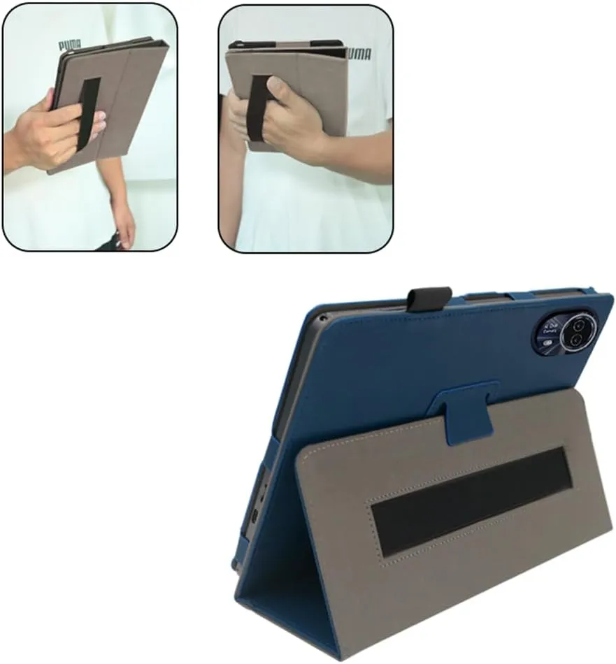 Compatible with Teclast T65 Max 12.95- INCH Tablet case, Full Coverage Ultra Slim PU Leather Cover Case with Folding Stand Cover Rugged with Auto Sleep/Wake (Blue)